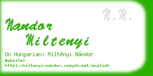 nandor miltenyi business card