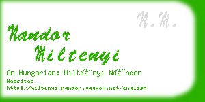 nandor miltenyi business card